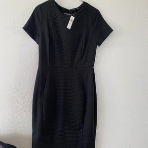 Short-sleeved black Banana Republic dress